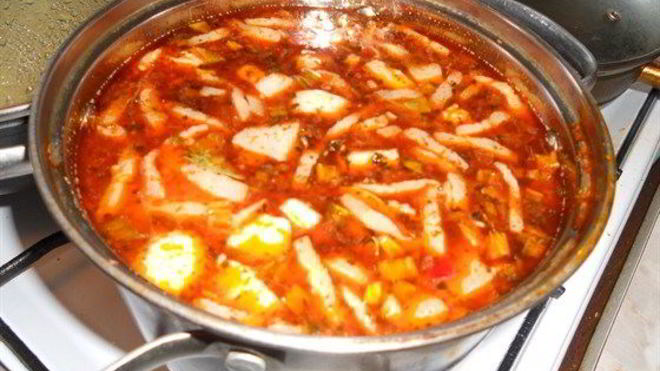 Рецепт Харчо из копченой свинины с морковкой