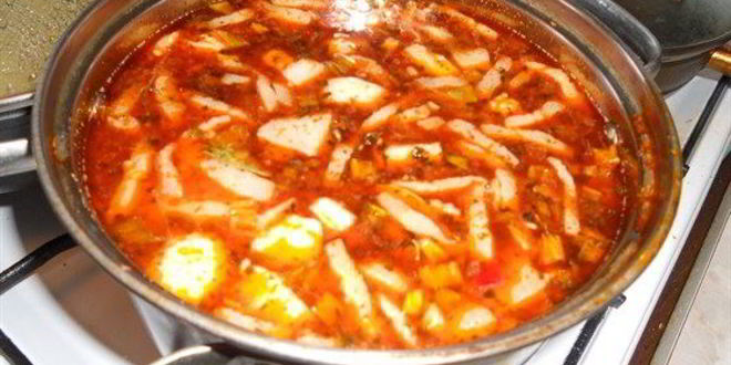 Рецепт харчо из копченой свинины с морковкой