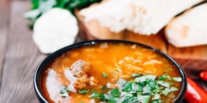 Рецепт харчо с кинзой и лимонным соком