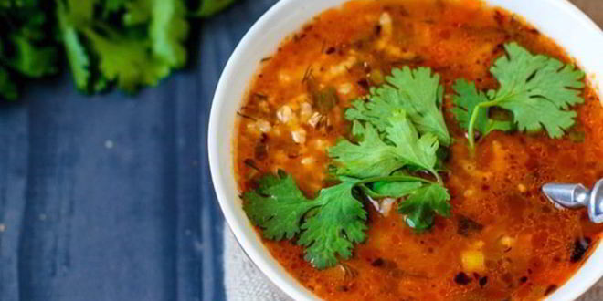 Рецепт супа харчо с айвой и фасолью