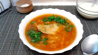 Рецепт Супа Харчо с картошкой рисом и курицей