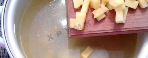 Шаг 6: супа харчо с картошкой рисом и курицей