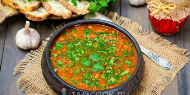 Рецепт супа харчо с курицей и рисом