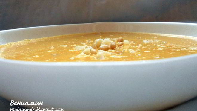 Рецепт Чечевично-морковного суп-пюре с имбирем