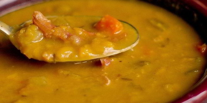 Рецепт горохового супа-пюре с оливками