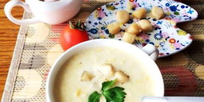 Рецепт кукурузного супа-пюре с гребешками