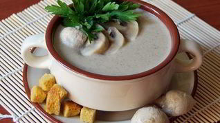 Рецепт Молочного супа-пюре с шампиньонами