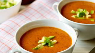 Рецепт Острого супа-пюре из фасоли с авокадо