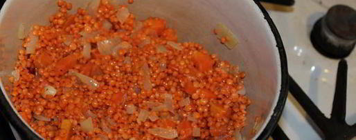 Шаг 1: пикантного супа-пюре из красной чечевицы