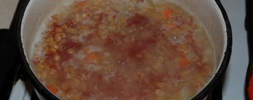 Шаг 3: пикантного супа-пюре из красной чечевицы