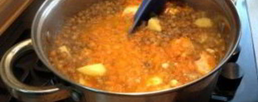 Шаг 13: супа-пюре из чечевицы зеленой