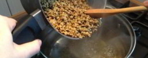 Шаг 2: супа-пюре из чечевицы зеленой