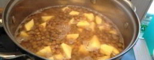 Шаг 4: супа-пюре из чечевицы зеленой