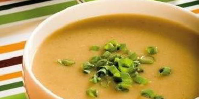 Рецепт супа-пюре из картофеля с грибами и зеленым луком