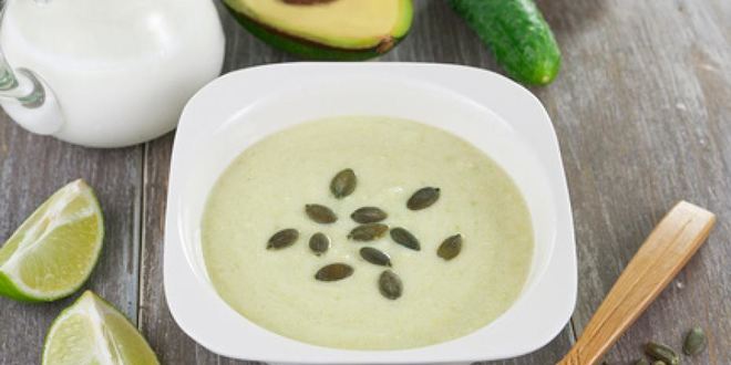 Рецепт супа-пюре из огурцов и авокадо