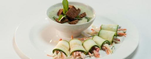 Шаг 5: супа-пюре из риса и овощные роллы