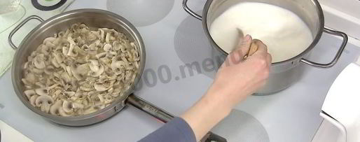 Шаг 2: супа пюре из шампиньонов со сливками и мускатным орехом