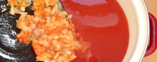 Шаг 5: супа пюре из томатного сока