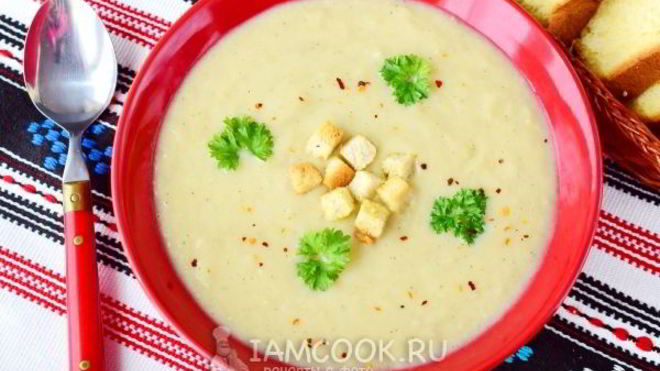 Рецепт Супа-пюре из цветной капусты со сливками