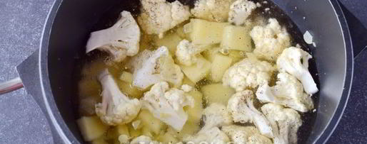 Шаг 7: супа-пюре из цветной капусты со сливками