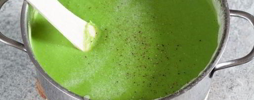 Шаг 9: супа-пюре из зеленого горошка с беконом