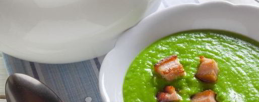 Шаг 10: супа-пюре из зеленого горошка с беконом