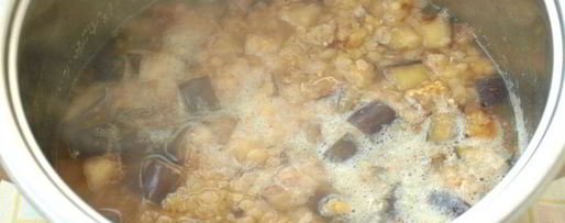 Шаг 2: супа-пюре с баклажанами и чечевицей