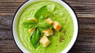 Рецепт Супа-пюре с базиликом на курином бульоне
