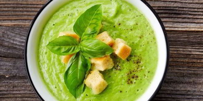 Рецепт супа-пюре с базиликом на курином бульоне
