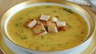 Рецепт Супа-пюре с куриной грудкой и сухариками