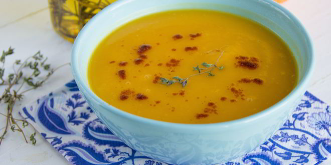 Рецепт тыквенного супа-пюре с паприкой и тимьяном
