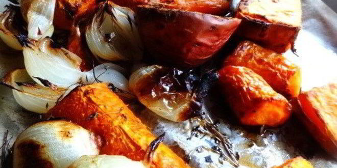 Рецепт золотого супа-пюре из запеченных овощей