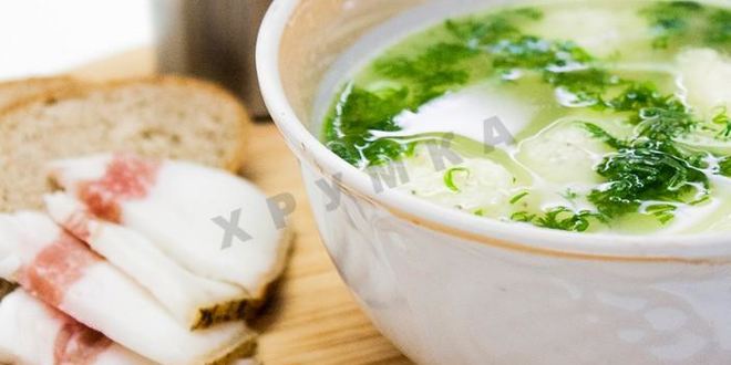 Рецепт супа с манными клецками