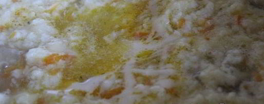 Шаг 5: супа с мучными хлопьями