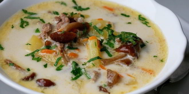 Рецепт супа с опятами