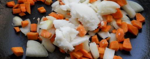 Шаг 1: супа с рисом, овощами и охотничьими колбасками