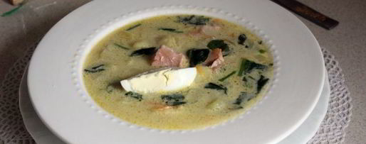 Шаг 7: супа с семгой и шпинатом