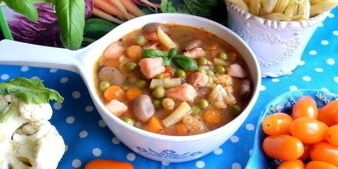 Рецепт супа с сезонными бобовыми