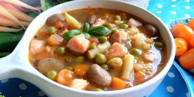 Рецепт супа с сезонными бобовыми