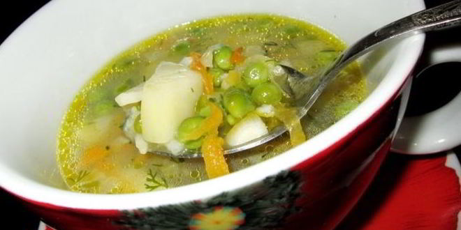 Рецепт супа с зеленым горошком