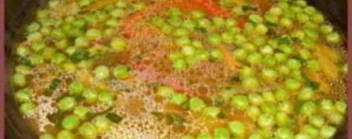 Шаг 4: супа с зеленым горошком