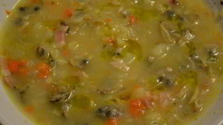 Рецепт Супчика с моллюсками и беконом