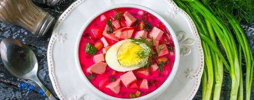 Шаг 10: холодного свекольника с колбасой