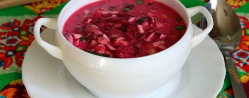 Шаг 6: холодного свекольника с курицей на сметане и минеральной воде