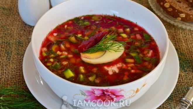 Рецепт Свекольника из маринованной свеклы из банки