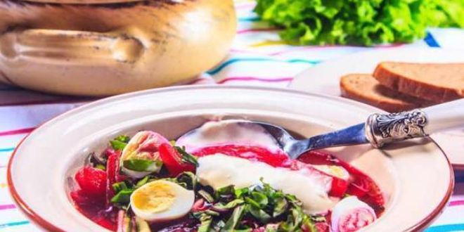 Рецепт свекольника холодного с ботвой