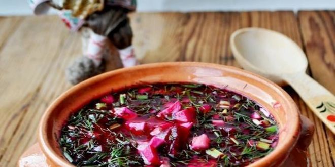 Рецепт свекольника холодного, с ветчиной