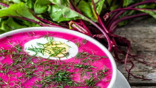 Рецепт Свекольника на кефире с мясом и минеральной водой