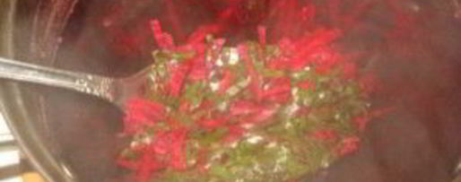 Шаг 3: свекольника с ботвой