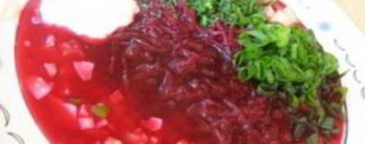 Шаг 2: свекольника с колбасой